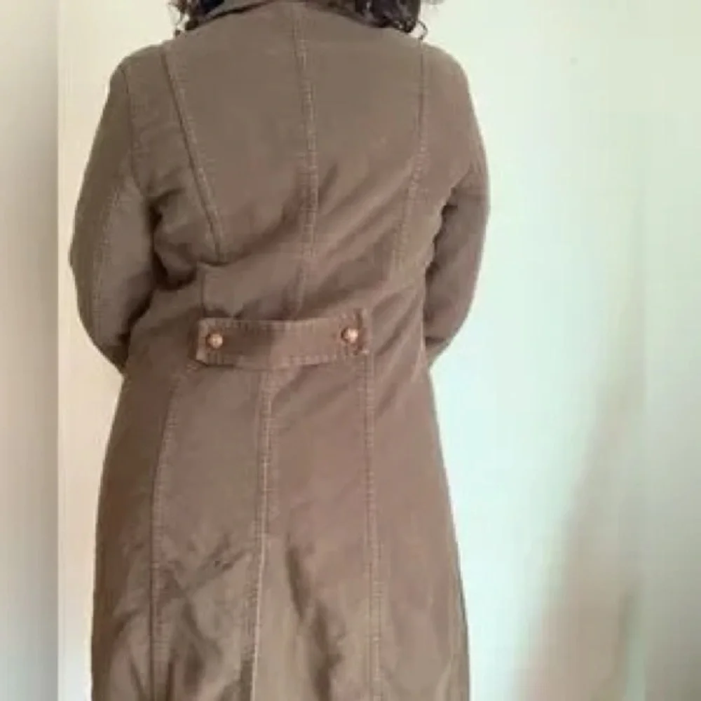 GAP Brown Brushed Poly Lined Coat M Knee Length Classic Fall Winter Jacket
